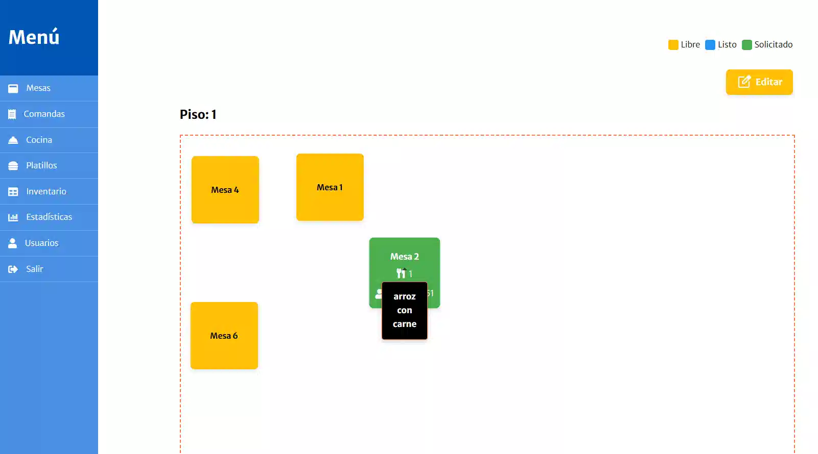 Sistema de comandas web para restaurantes desarrollado por ZENTRANET