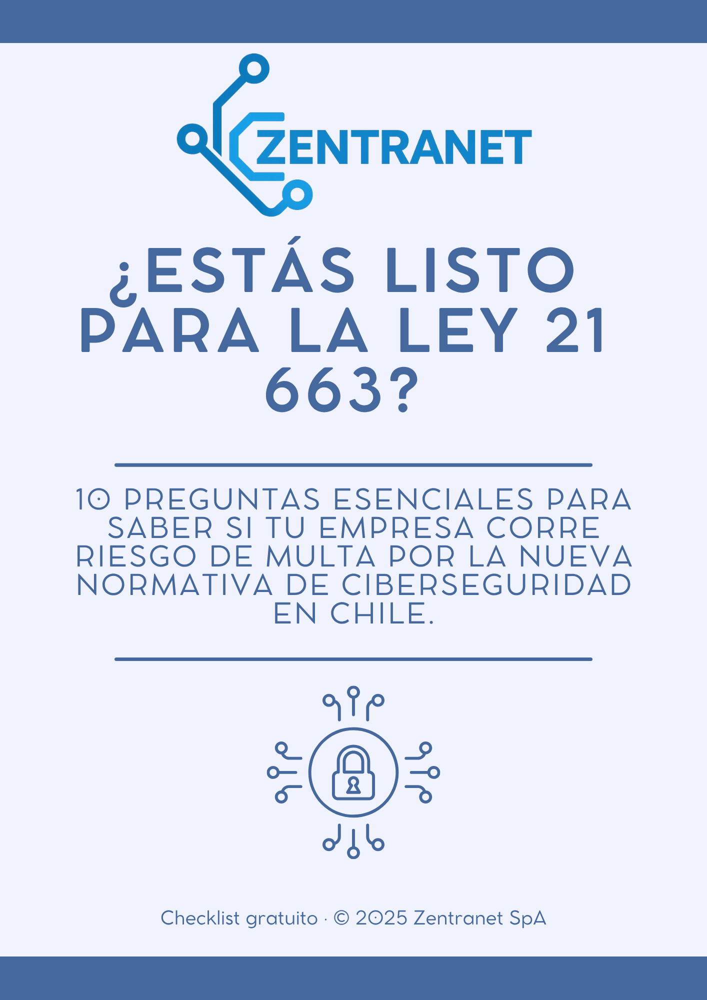 Imagen del checklist Ley 21 663 en un escritorio